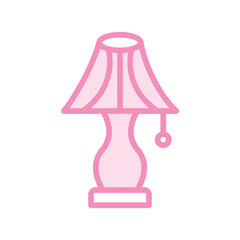Table Lamp duotone line icon , vector, pixel perfect, illustrator file 
