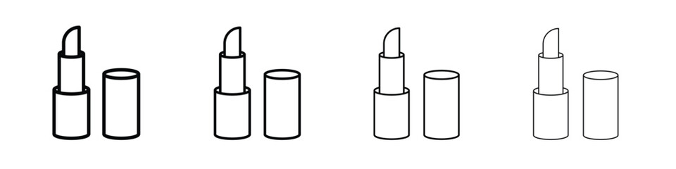 Lipstick icons. line strokes simple icons