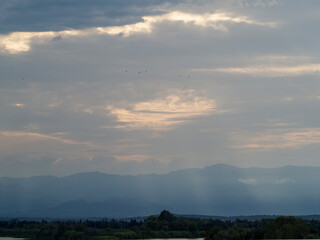 Fototapeta premium clouds over the mountains