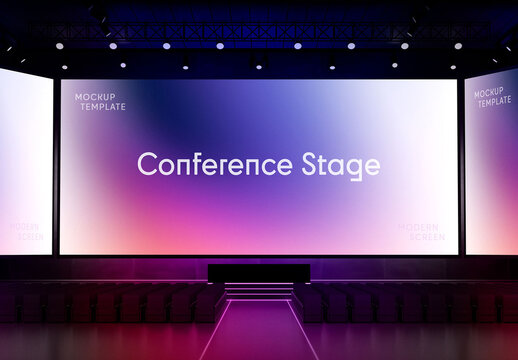 Conference Stage Screen Mockup