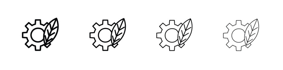 Ecology icons. line strokes simple icons