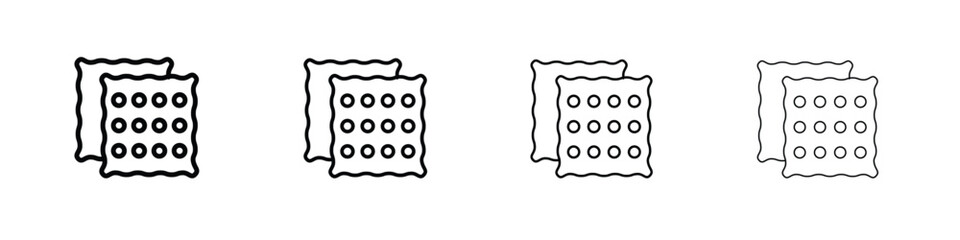 Crackers icons. line strokes simple icons