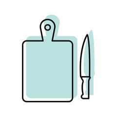 Chopping Board color shadow thinline icon , vector, pixel perfect, illustrator file 

