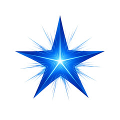 Obraz premium Bright Blue Starburst Graphic Element for Holiday Decorations and Festive Backgrounds
