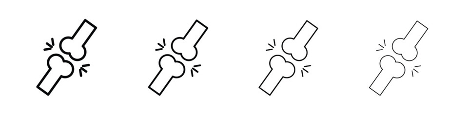 Bones icons. line strokes simple icons