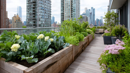 Small Urban Balcony with Lush Green Plants for Eco-Friendly Lifestyle and Modern Sustainable Home