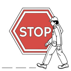 stop road sign
