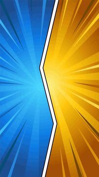 Action comic book background animation with speed lines