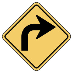 road sign isolated on white