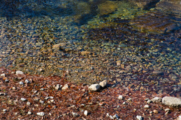 view of the flowing stream in the valley