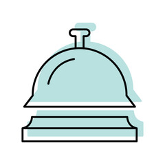 Hotel Bell color shadow thinline icon , vector, pixel perfect, illustrator file 

