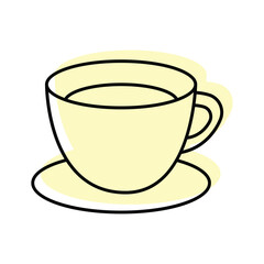 Tea Cup color shadow thinline icon , vector, pixel perfect, illustrator file 
