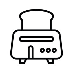 Bread Toaster line icon , vector, pixel perfect, illustrator file 
