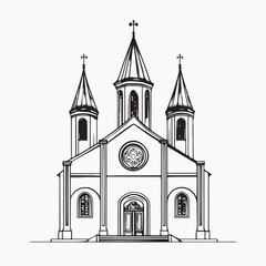 vector illustration of church