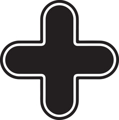 Fototapeta premium head profile with a plus sign in a circle icon sign vector