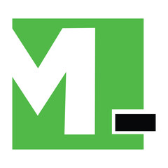 M company name initial letter monogram vector m icon