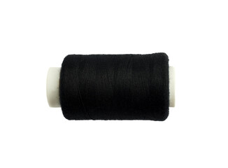 Single sewing thread spool isolated on white background 
