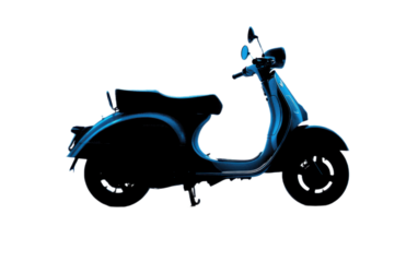 Scooter silhouette on white background,png