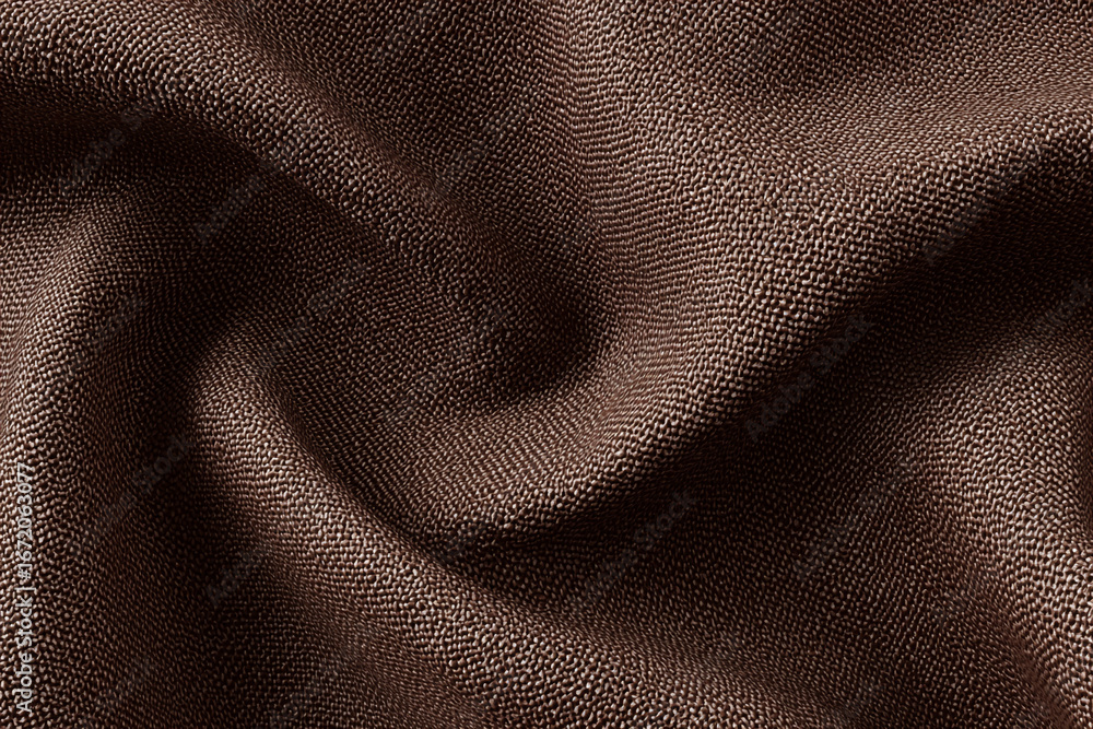 Poster brown textured fabric draped softly showing texture and subtle shadows