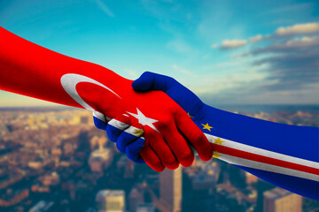 Shaking hands Turkey and Cabo Verde