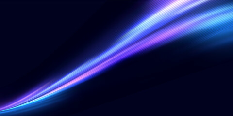 Fototapeta premium Abstract light shining lines background. The light speed movement concept of future technology. Futuristic, technology pattern for banner or poster design. EPS 10