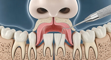 Detailed 3D animation illustrating the intricate steps involved in a root canal procedure showing the removal of infected pulp and sealing of the tooth canal for dental health