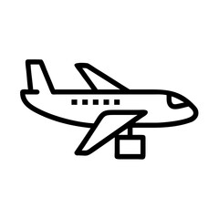 Airplane Cargo Icon Illustration Representing Freight and Shipping