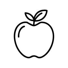 Fresh Apple Icon Illustration Representing Healthy Fruit and Nutrition