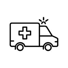 Ambulance Service Icon Illustration Representing Emergency Response