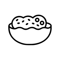 Cereal Icon for Breakfast, Food, Nutrition, Grain, and Healthy Eating
