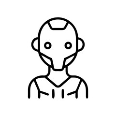 Cyberpunk Icon for Futuristic, Neon, Technology and Sci-Fi Design