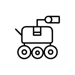 Delivery Robot Icon Vector Illustration for Autonomous Logistics and Technology