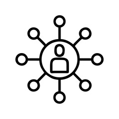 Online Community Icon Vector Illustration for Social Network and Communication