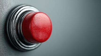 Red push button symbolizing pullback extension reaction monitor in financial analysis and investment management concept
