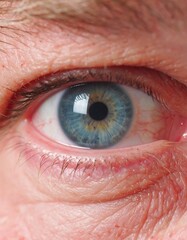 Fototapeta premium Close-up of a blue eye (1)