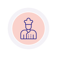 Chef  color circle icon , vector, pixel perfect, illustrator file 
