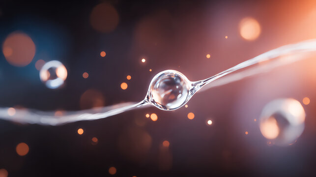 A close-up look at a water droplet suspended in motion, showcasing the beauty and fluidity of nature's most essential element.