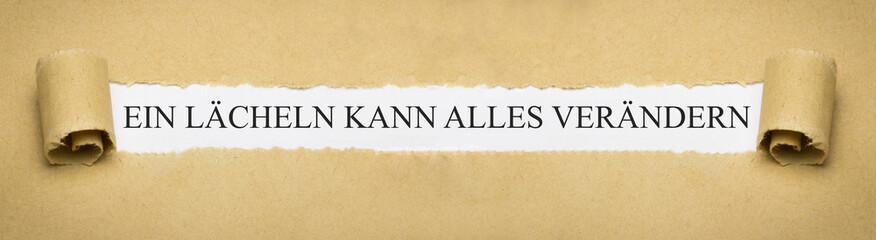 Ein Lächeln kann alles verändern