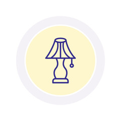 Table Lamp color circle icon , vector, pixel perfect, illustrator file 
