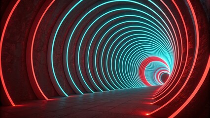 Abstract 3D visualization of glowing trading lines in vibrant neon colors, representing futuristic stock market data flow and digital financial energy pattern background 8