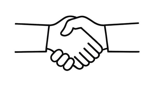handshake isolated on white background