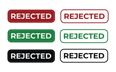 Bold Rejected Label Icon Collection