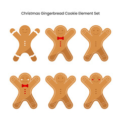 Christmas Gingerbread Cookie Element Set