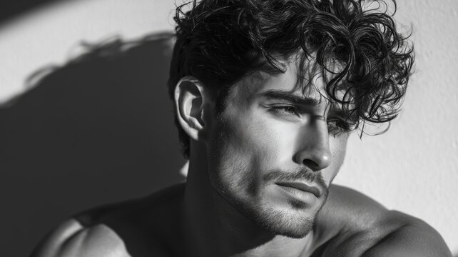 Cosmetology expert demonstrating male grooming techniques in a modern studio setting