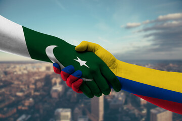 Shaking hands Pakistan and_Colombia