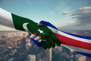 Shaking hands Pakistan and_Costa Rica