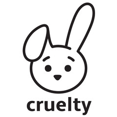 Cruelty  product label no animal testing icon
