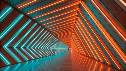 Abstract 3D visualization of glowing trading lines in vibrant neon colors, representing futuristic stock market data flow and digital financial energy pattern background 41