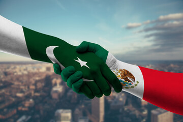 Shaking hands Pakistan and_Mexico