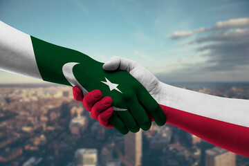 Shaking hands Pakistan and_Poland